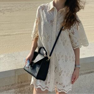 H&M cream lace dress